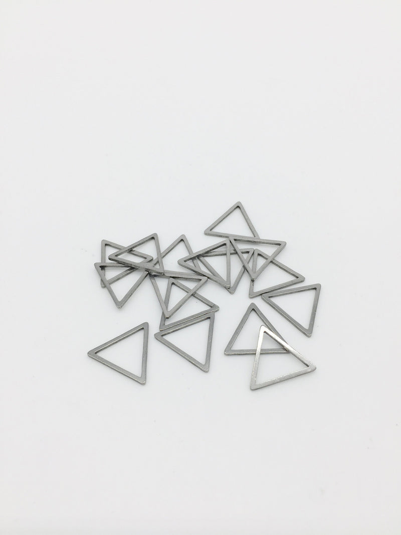 10 x Stainless Steel Triangle Links, 14x12mm  (0384)