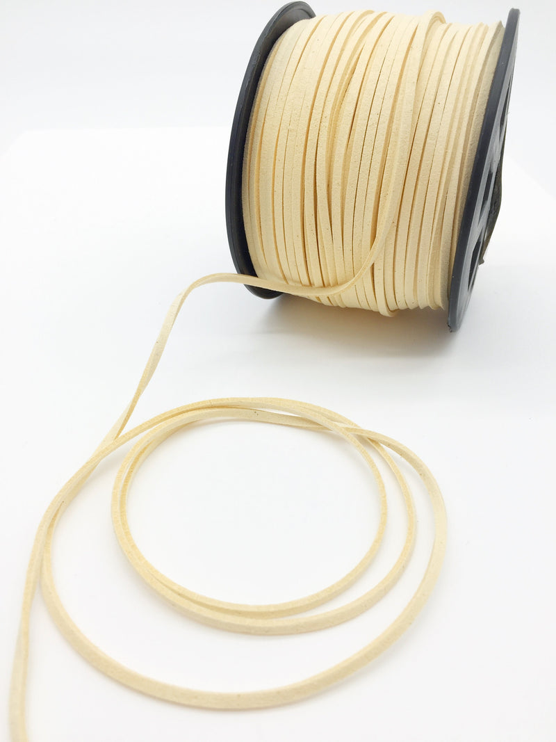 Buttermilk Faux Suede Cord, 3mm (R1)