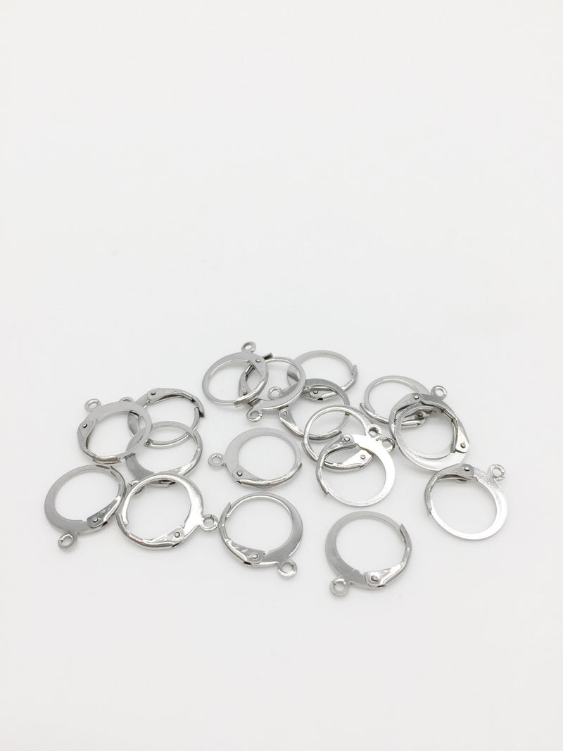 5 pairs x Stainless Steel Hoop Earrings, 12.5x15mm (1071)