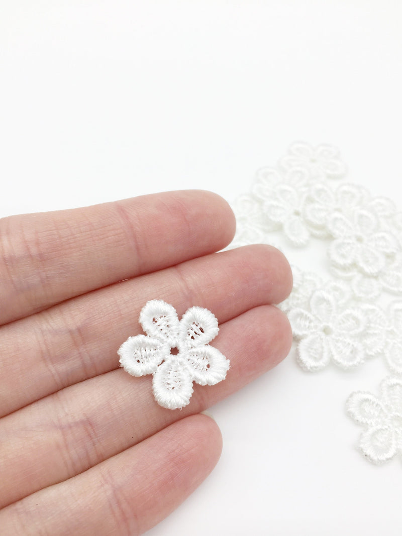 20 x Lace Flowers Off-white Lace Flowers 3d Flowers Wedding Dress Decoration Lace Flower Applique