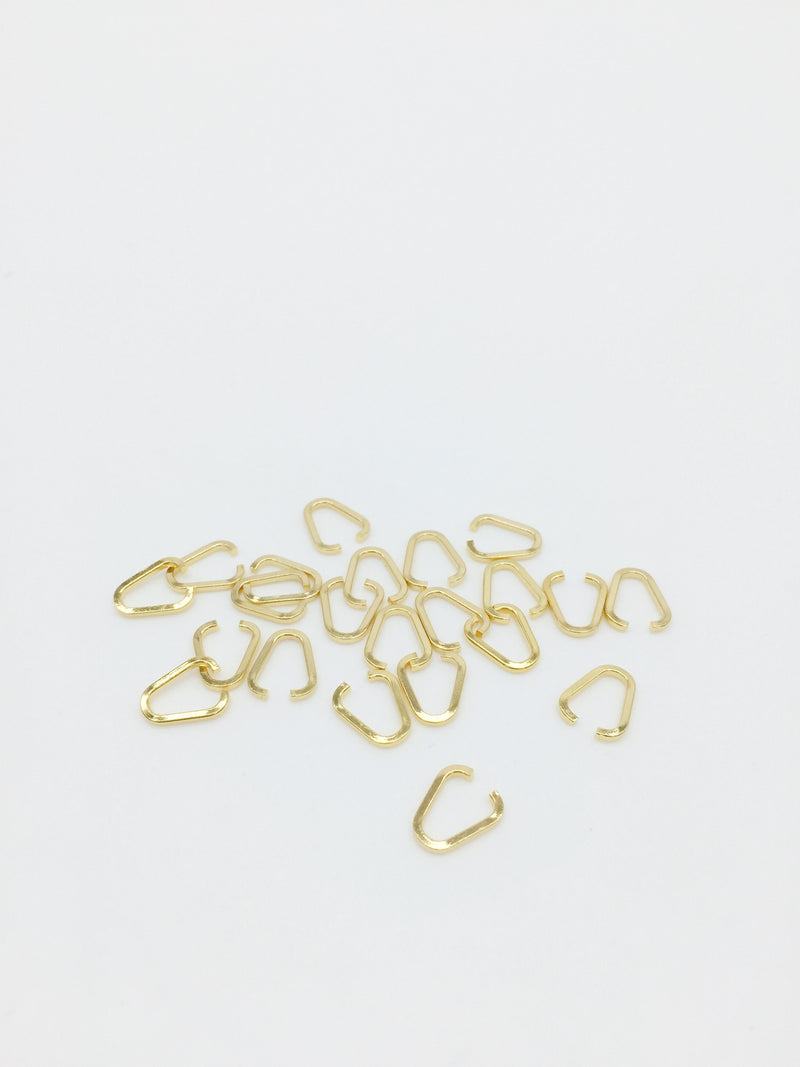 10 x Gold Plated Chain Connectors, 9.5x6mm (3323)