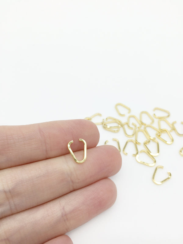 10 x Gold Plated Chain Connectors, 9.5x6mm (3323)