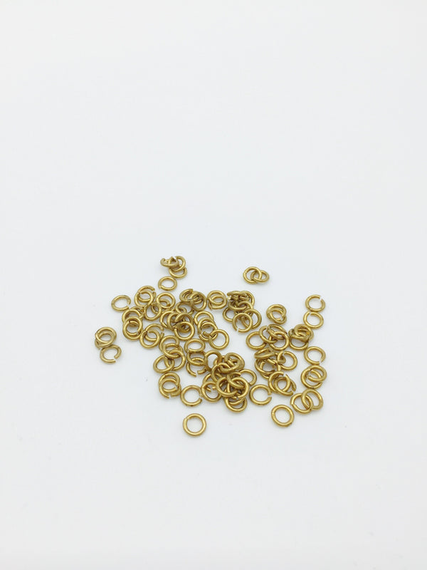 150 pcs x 5x1mm Brass Jump Rings, Open Round Jump Rings (2822)