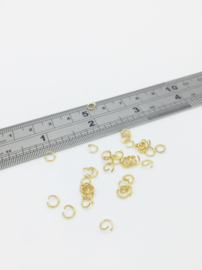 150 x 5x0.7mm 18K Gold Plated Stainless Steel Jump Rings (2783)