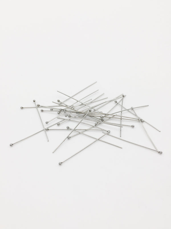 50 x Stainless Steel Ball Head Pins, 40x0.7mm (3718)