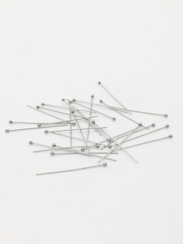 50 x Stainless Steel Ball Head Pins, 35x0.7mm (3719)