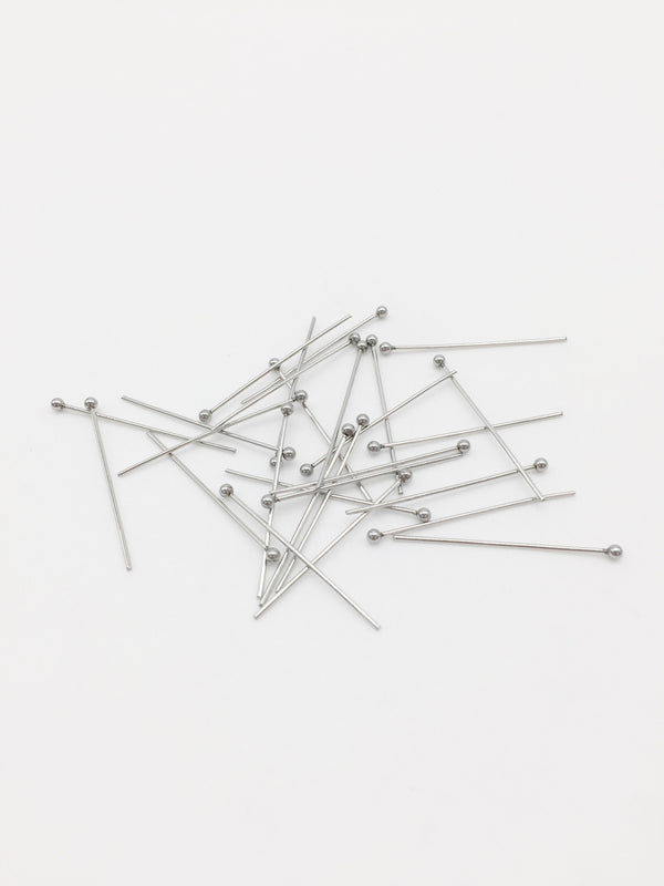 50 x Stainless Steel Ball Head Pins, 30x0.7mm