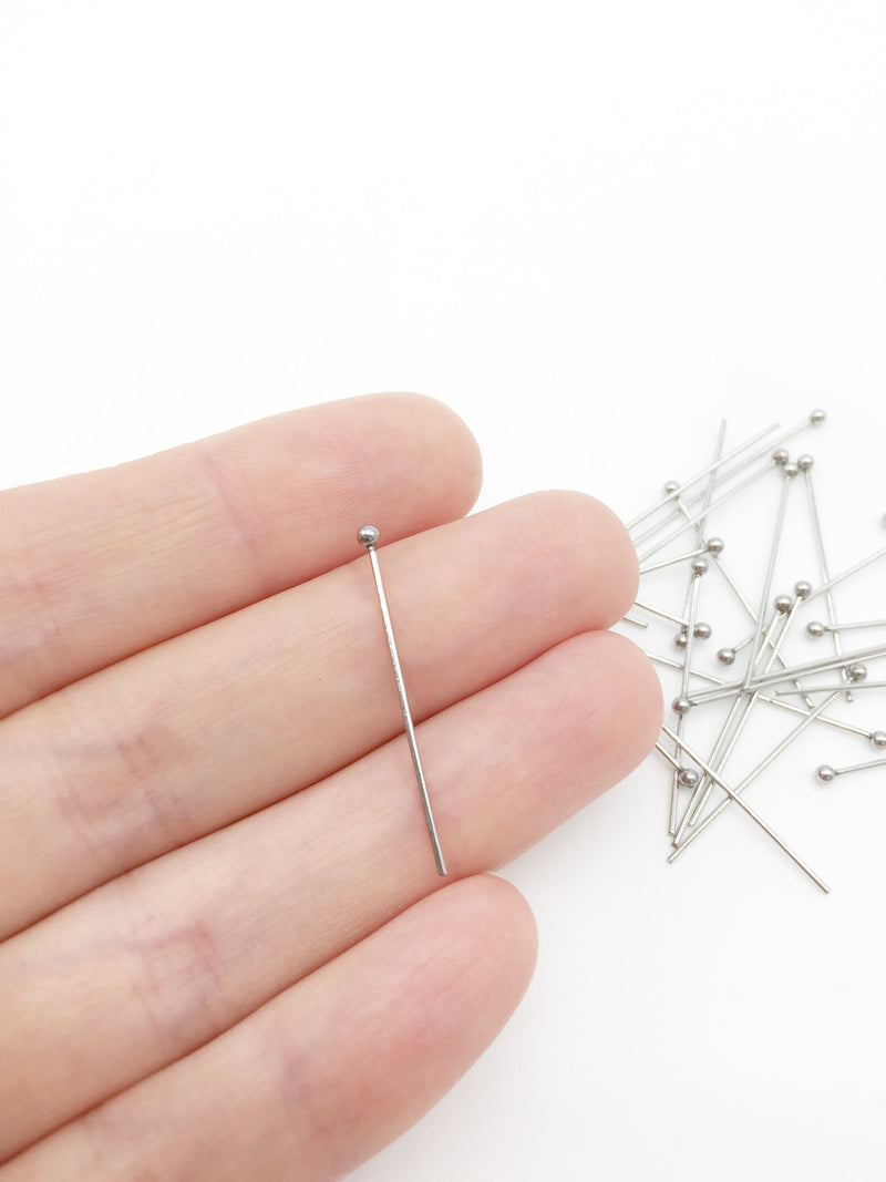 50 x Stainless Steel Ball Head Pins, 30x0.7mm